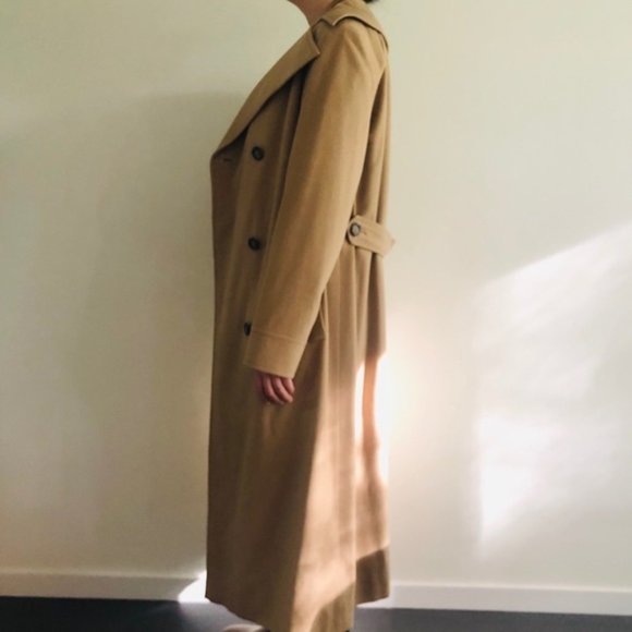 L100% Italian Cashmere Camel Long Coat - Picture 13 of 13